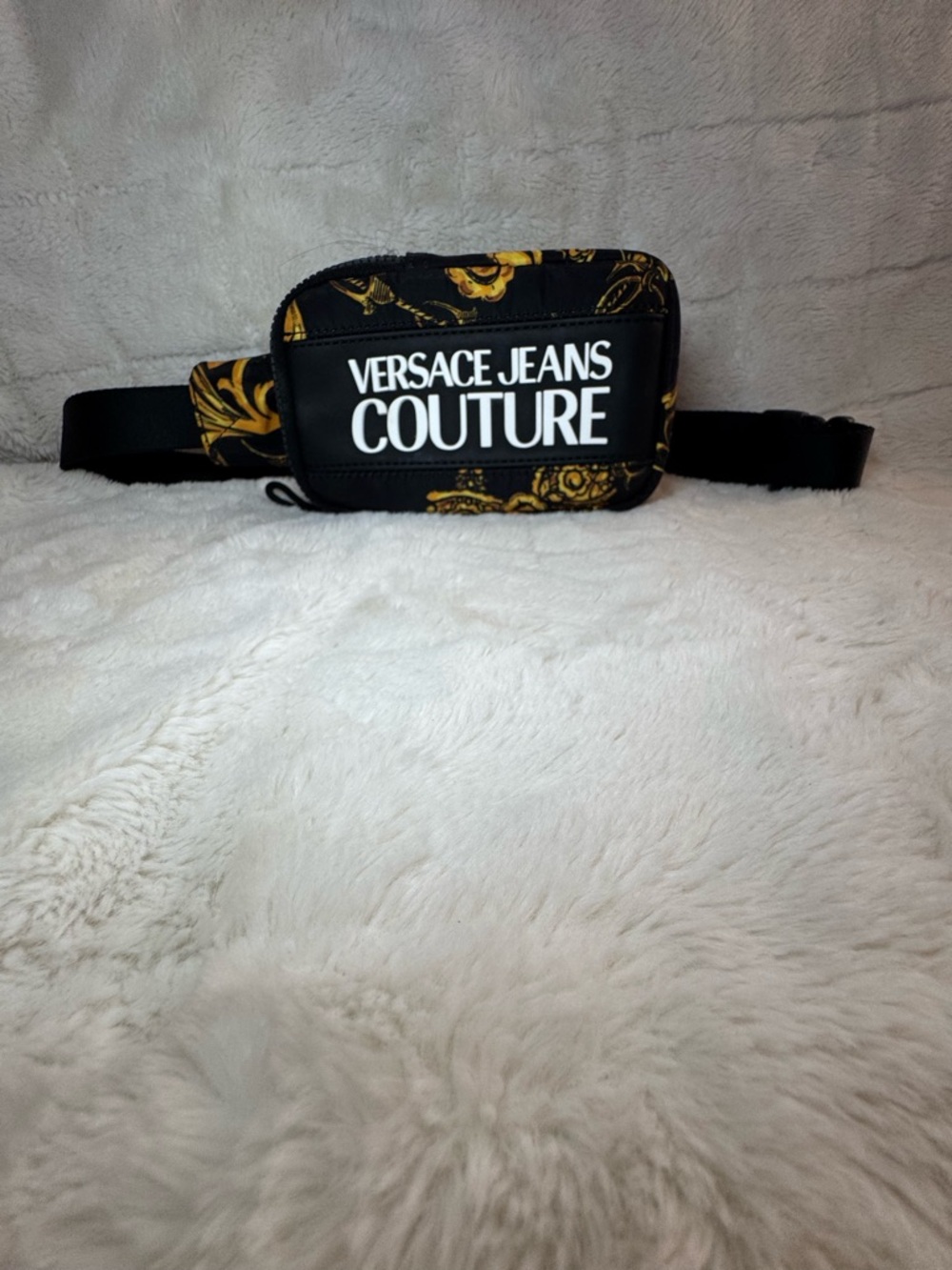 Versace Jeans Collection Black and Gold Logo Belt Bag - Picture 3 of 10